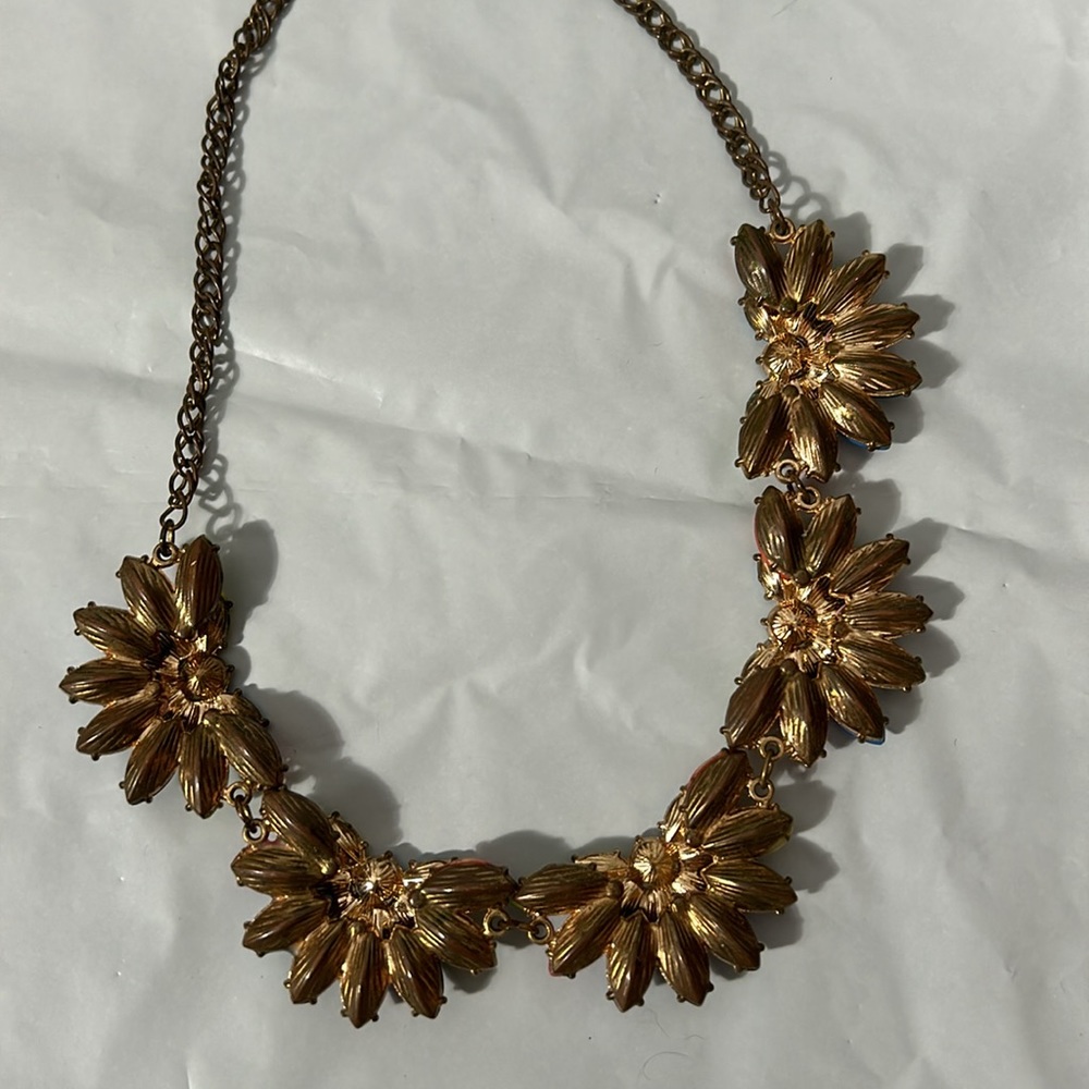 Statement Necklace Multicolor With Rhinestones - image 8